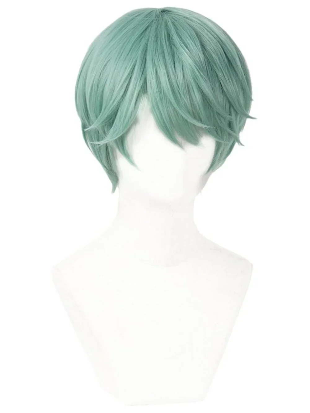 Women's Green Synthetic Fiber Cosplay Halloween Costume Double Braid Wigs